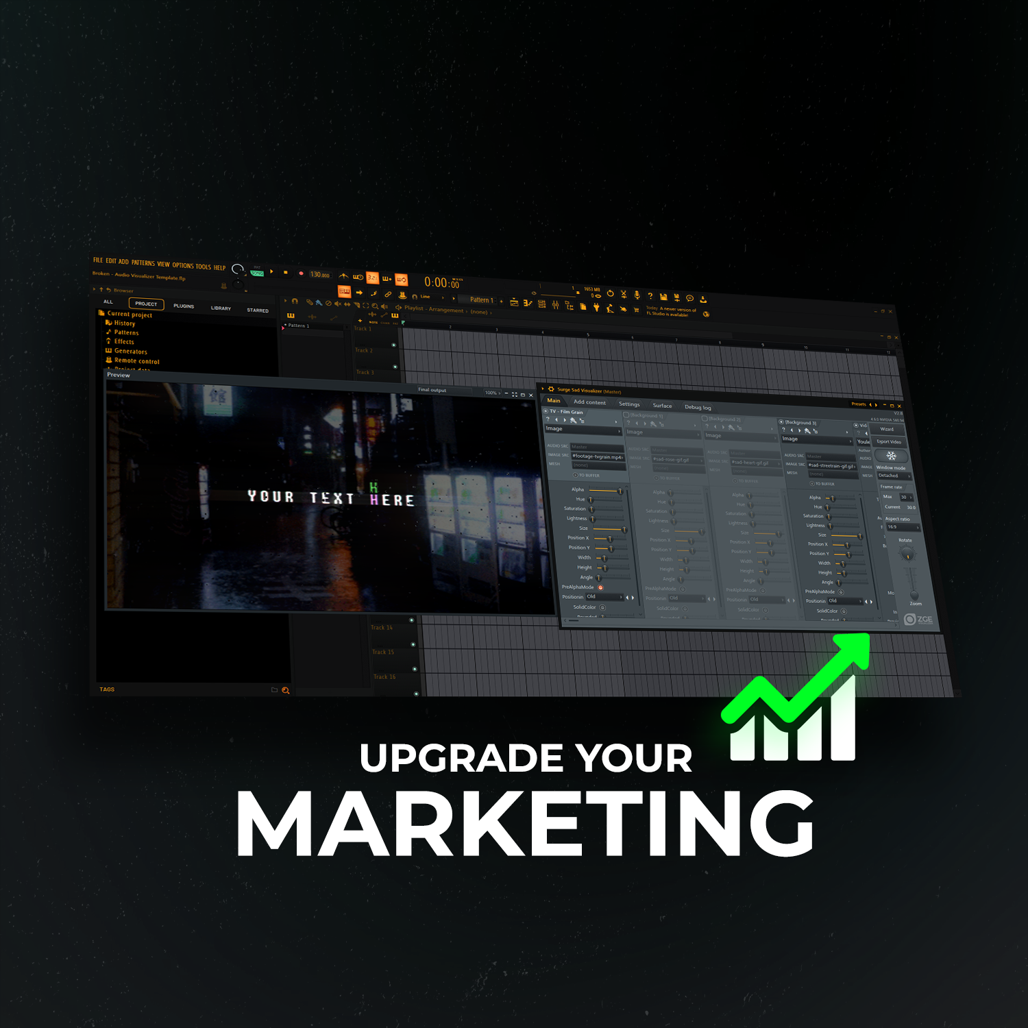 Broken - Type Beat Visualizer Template