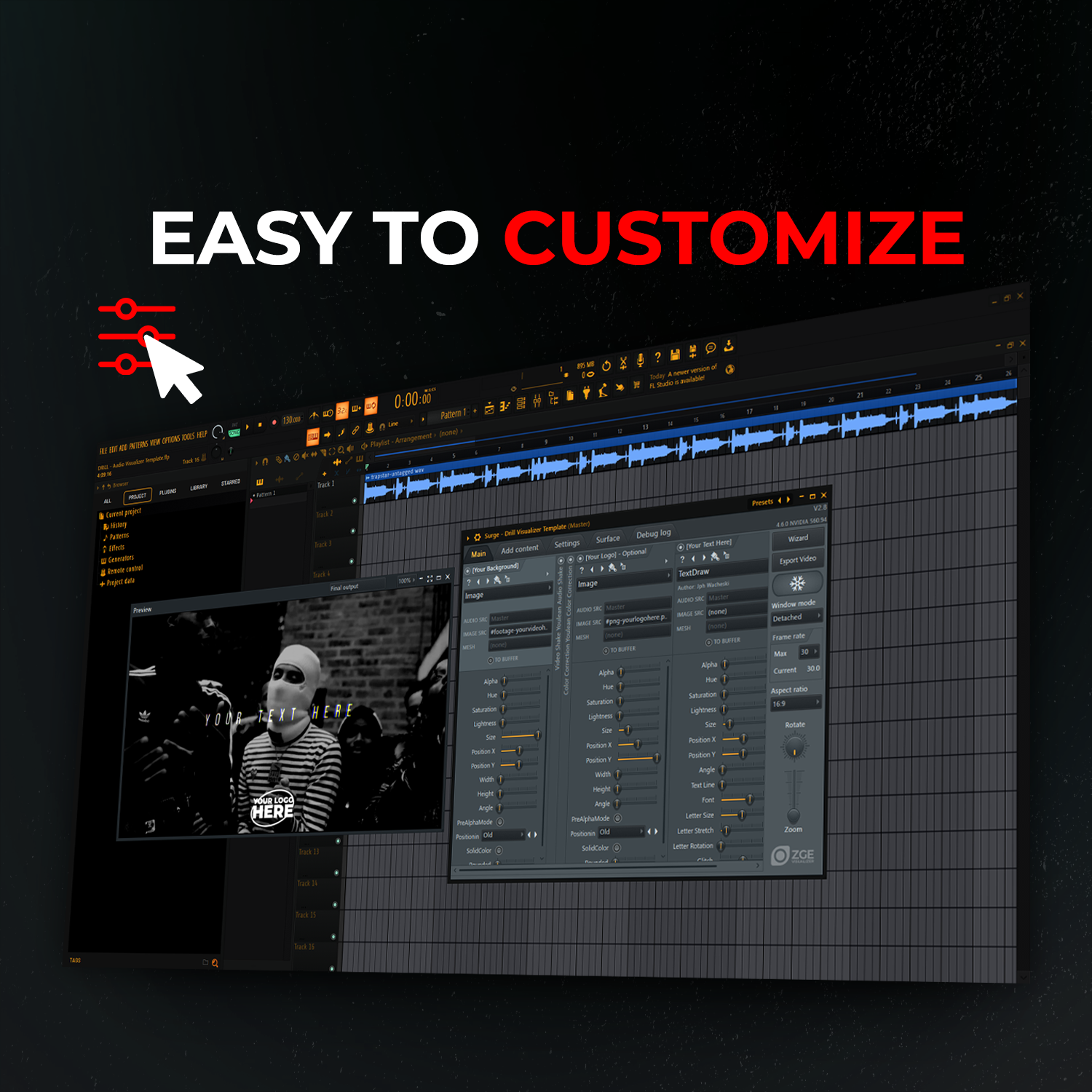 Drill - Type Beat Visualizer Template